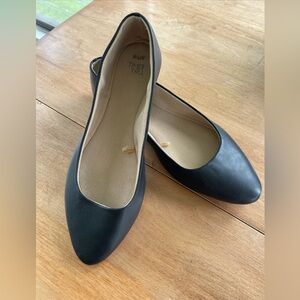 Flats Slip On Black Time & True Size 8.5W Rubber Sole Man Made Upper